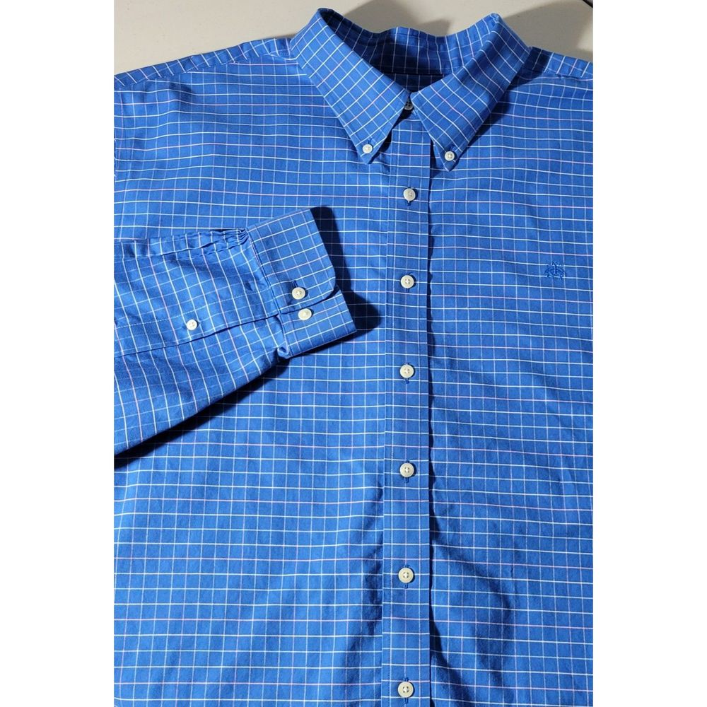 Brooks Brothers 3XLT The Original Polo Shirt Non-Iron Stretch Blue Button Down